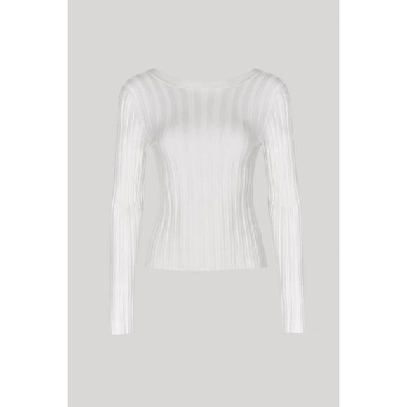NEW IN THE MOOD FOR LOVE justine tricot top in white - Picture 2 of 6
